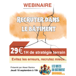 Webinaire – Recruter dans le bâtiment
